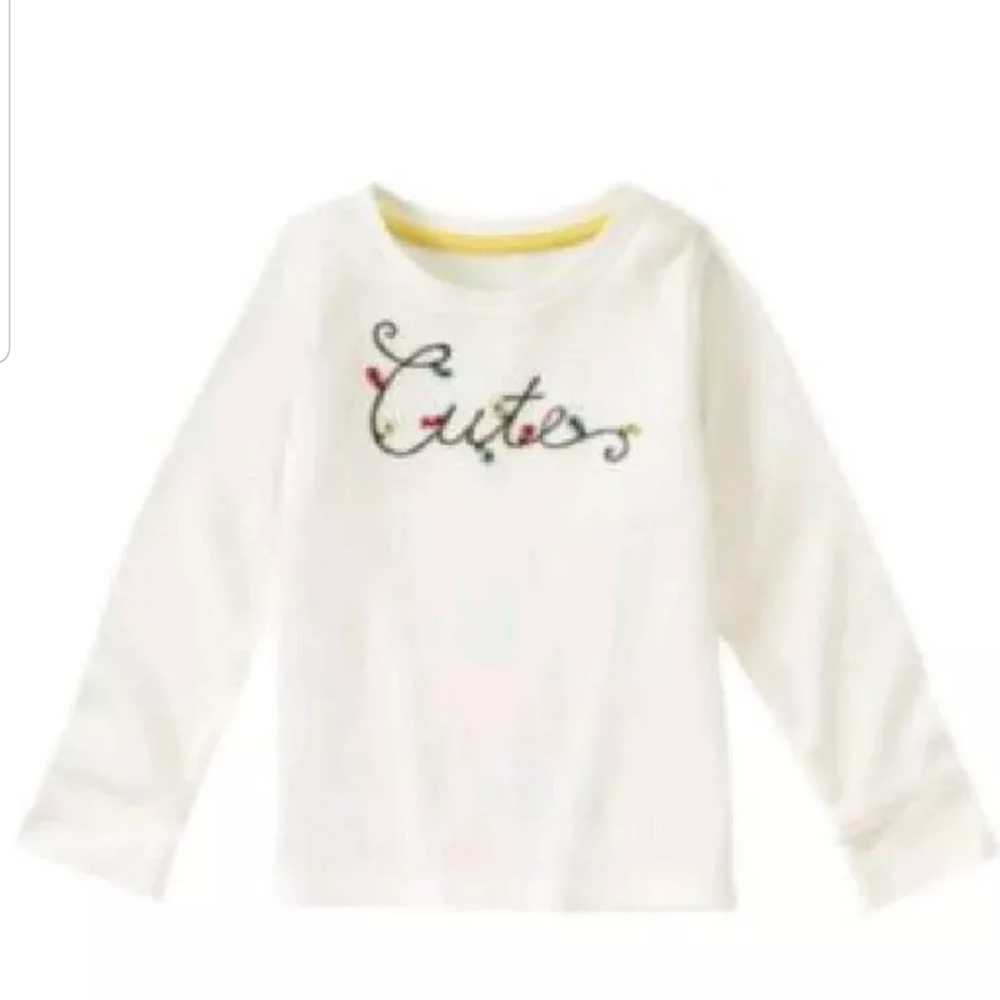Gymboree Merry And Bright "Cute" Thermal Shirt XS